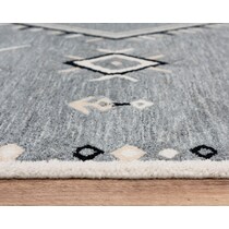 una gray area rug  x    