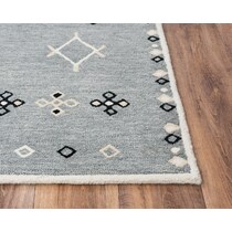 una gray area rug  x    