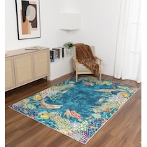 under the sea blue area rug  x    