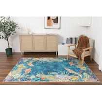 under the sea blue area rug  x    