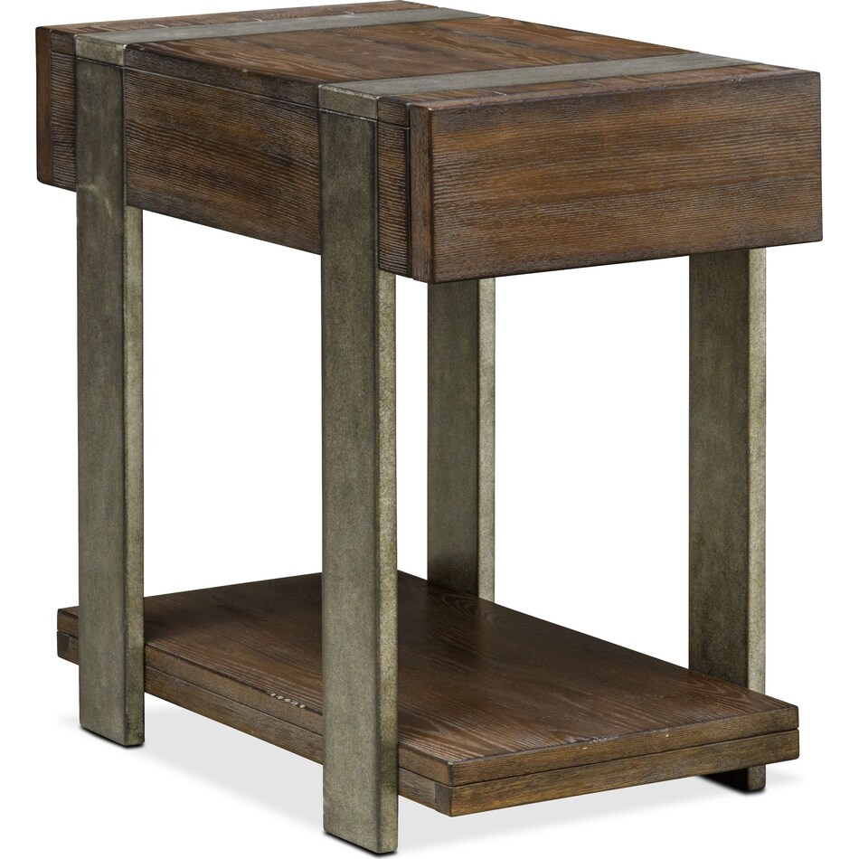 union city dark brown chairside table   