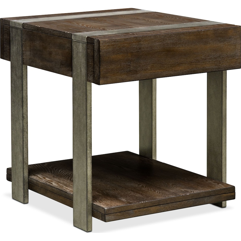 union city dark brown end table   