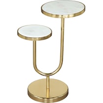 upsy white gold side table   