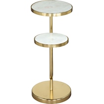 upsy white gold side table   