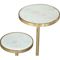 upsy white gold side table   