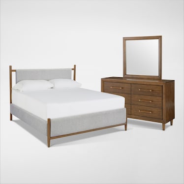 Signature Design by Ashley Uptown 5-Piece Bedroom Set with Dresser and Mirror - King