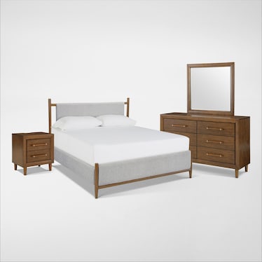 Signature Design by Ashley Uptown 6-Piece Bedroom Set with Dresser, Mirror and Nightstand