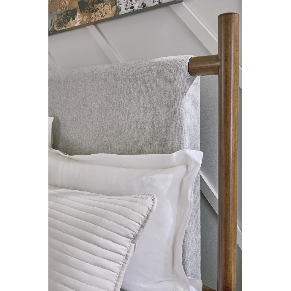 uptown brown gray queen bed   