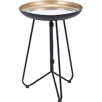 usher gold black accent table   