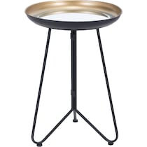 usher gold black accent table   