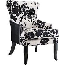 valdez black white accent chair   