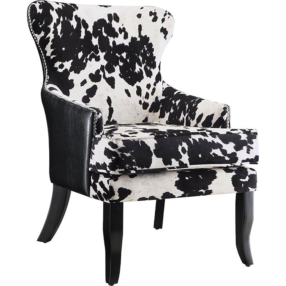 valdez black white accent chair   
