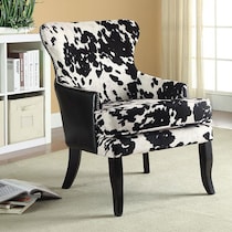 valdez black white accent chair   
