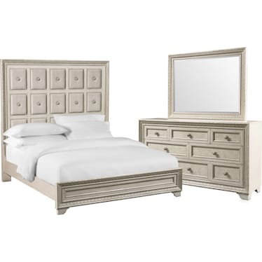 Valentina 5-Piece Queen Bedroom Set with Dresser and Mirror