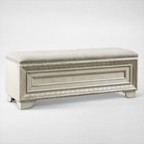 valentina champagne storage bench   