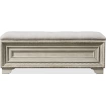 valentina champagne storage bench   