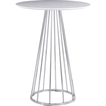 valerie chrome white counter height table   