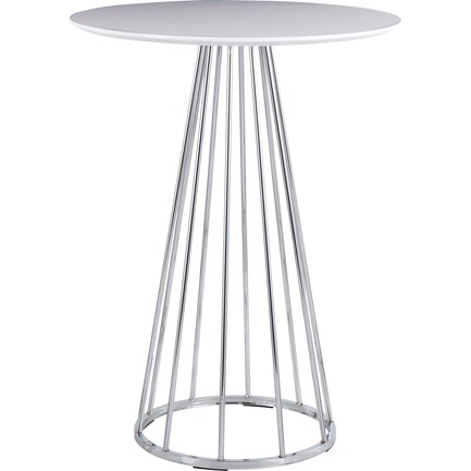 Valerie Counter-Height Table - Chrome/White