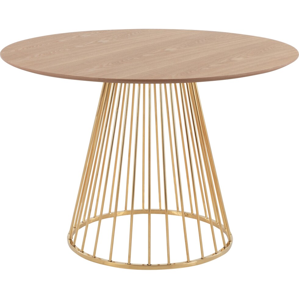 valerie light brown dining table   
