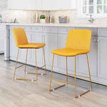 valleta yellow  pack counter height stools   