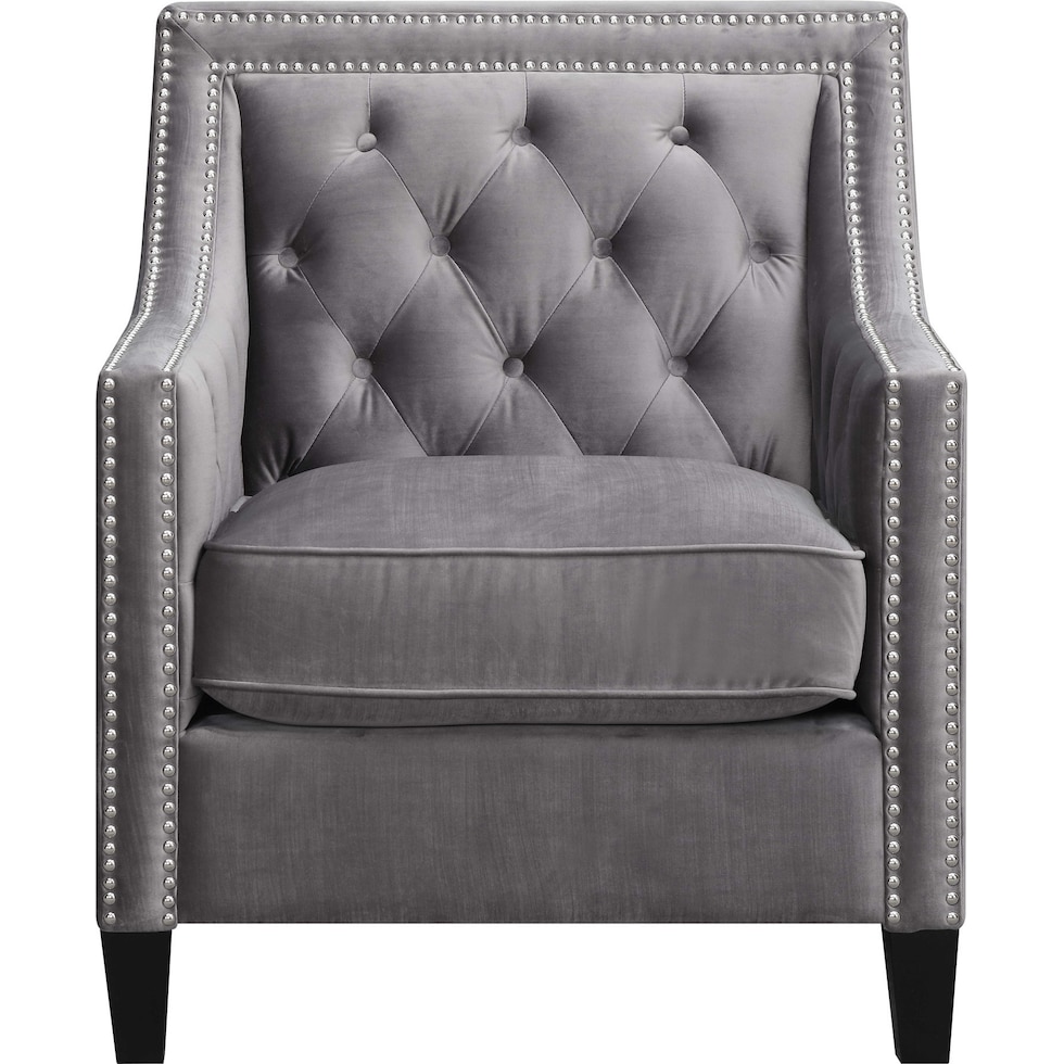 valo gray accent chair   