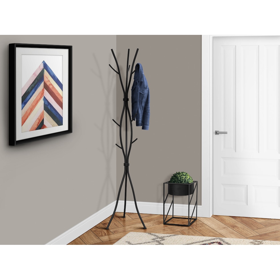 vanalen black coat rack   