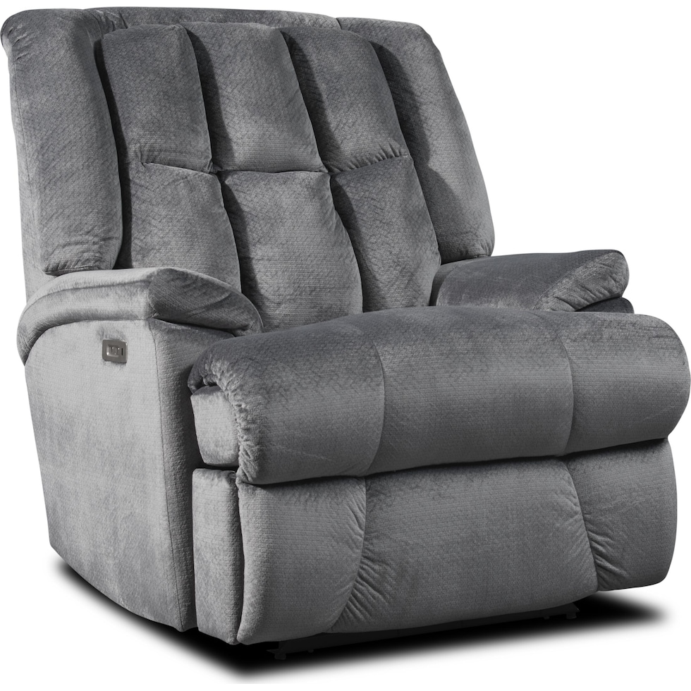 vance gray power recliner   