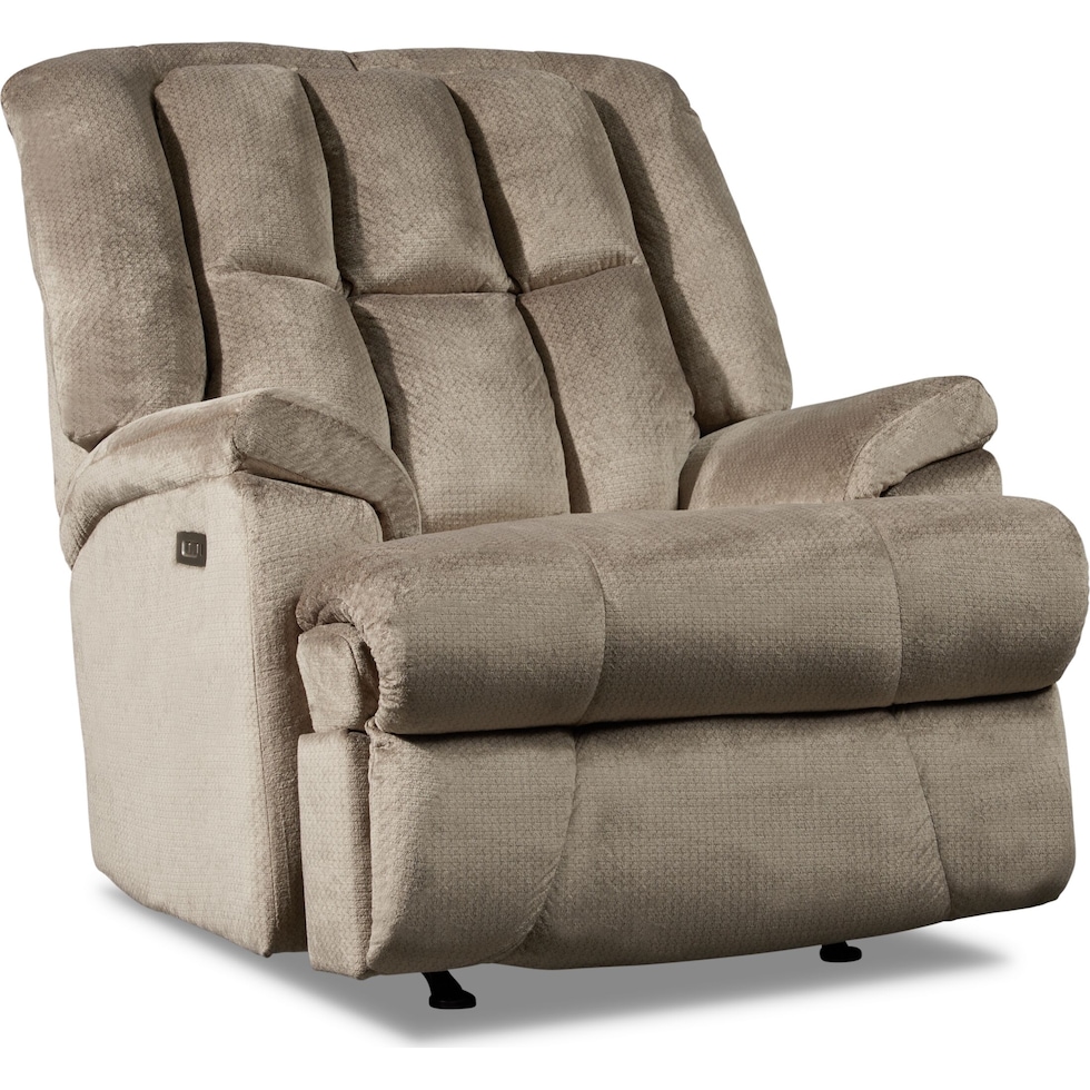 vance white power recliner   