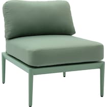 vancouver green outdoor armless chair   