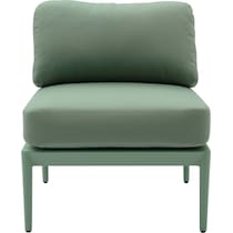 vancouver green outdoor armless chair   