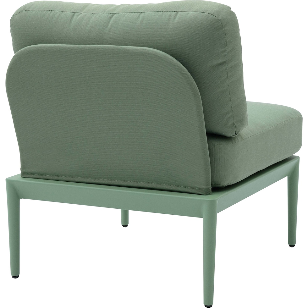 vancouver green outdoor armless chair   