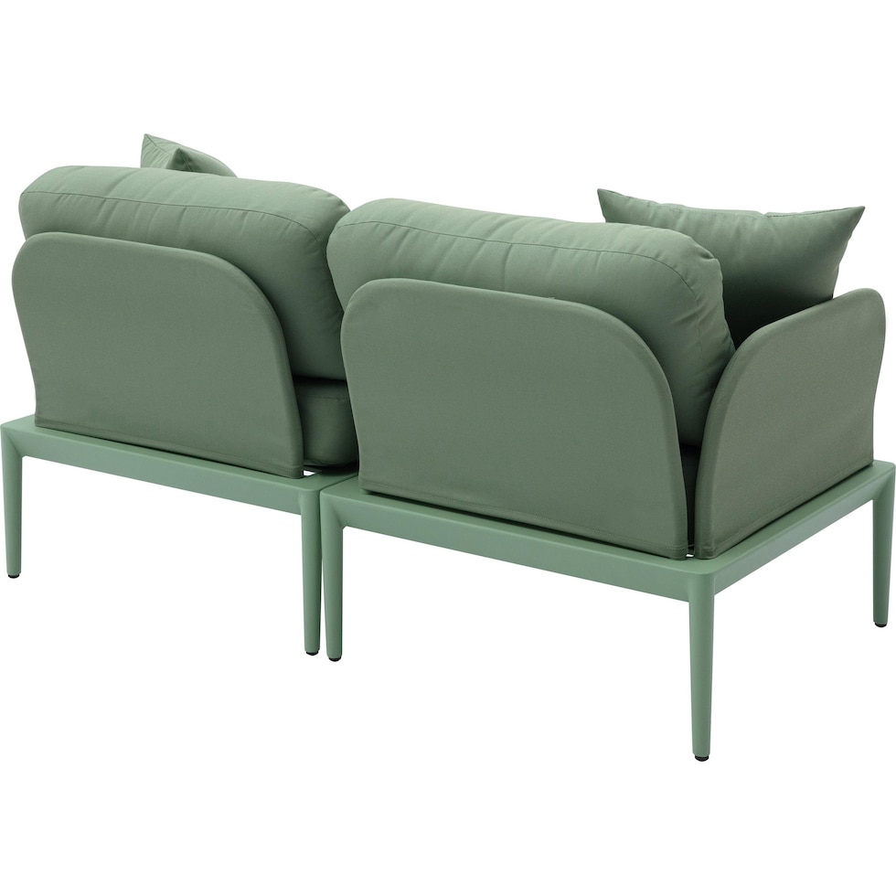 vancouver green outdoor loveseat   