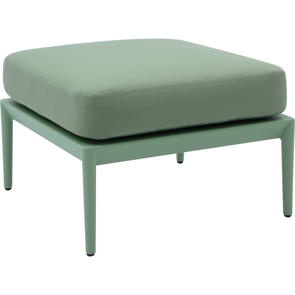 vancouver green outdoor ottoman   