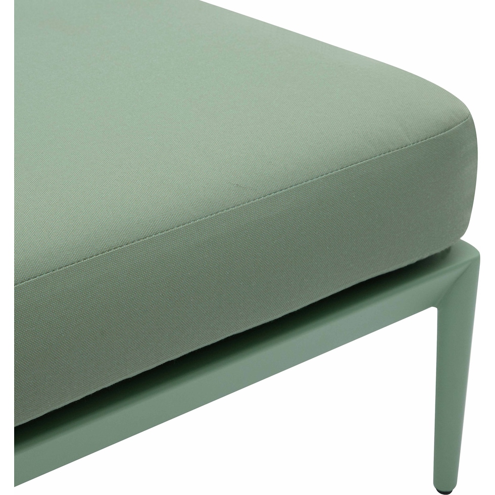 vancouver green outdoor ottoman   