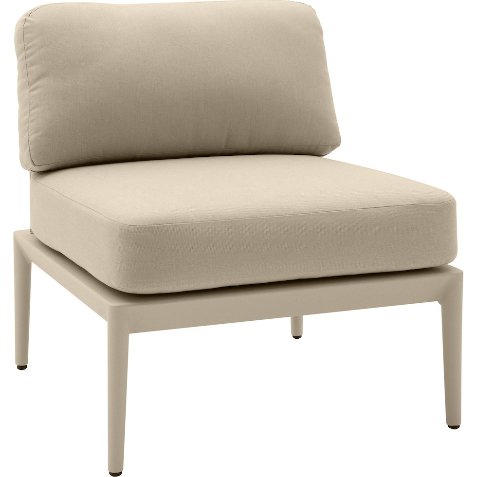 vancouver light brown outdoor armless chair   
