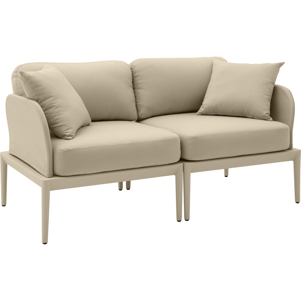 vancouver light brown outdoor loveseat   