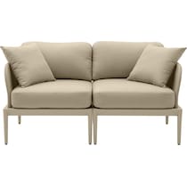 vancouver light brown outdoor loveseat   