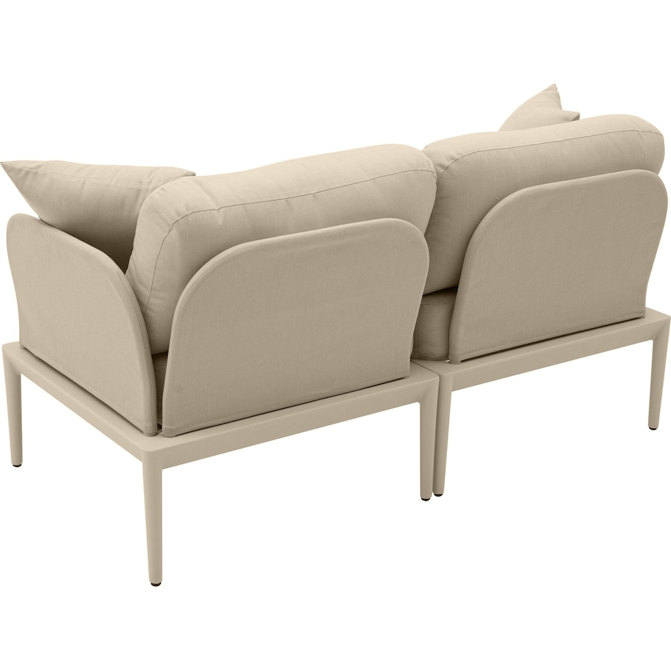 vancouver light brown outdoor loveseat   