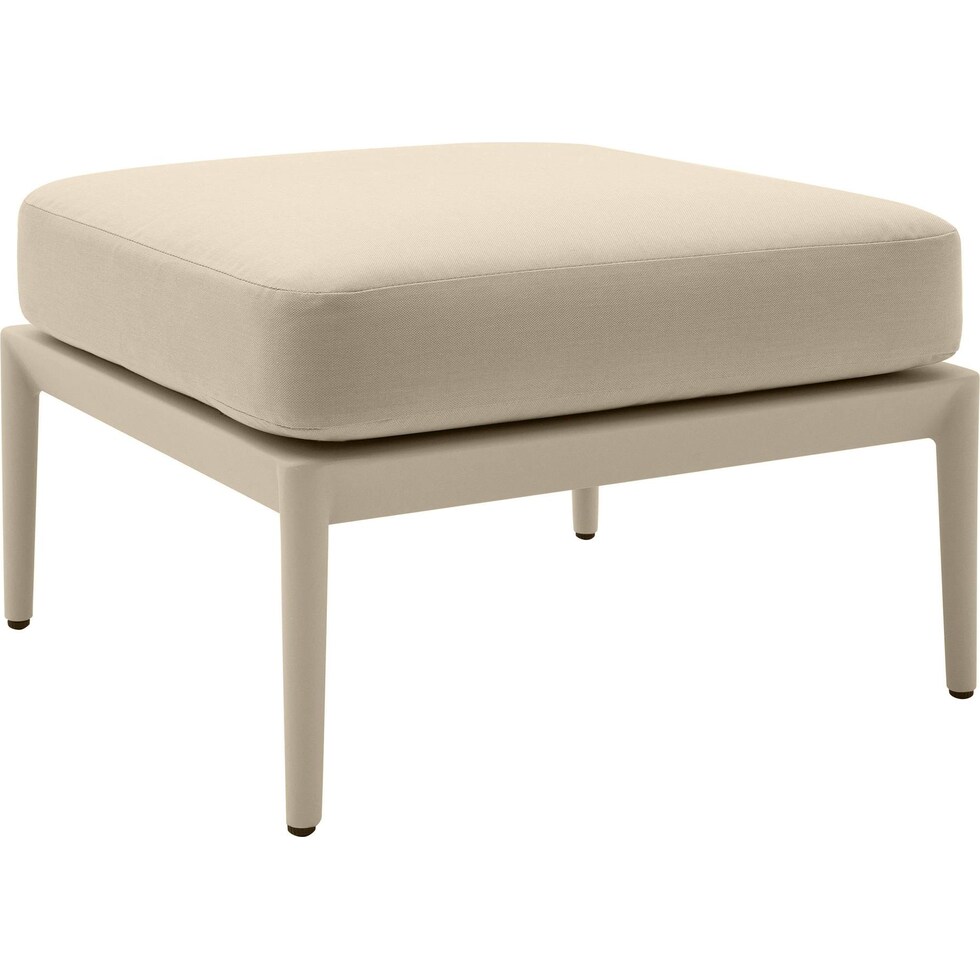 vancouver light brown outdoor ottoman   
