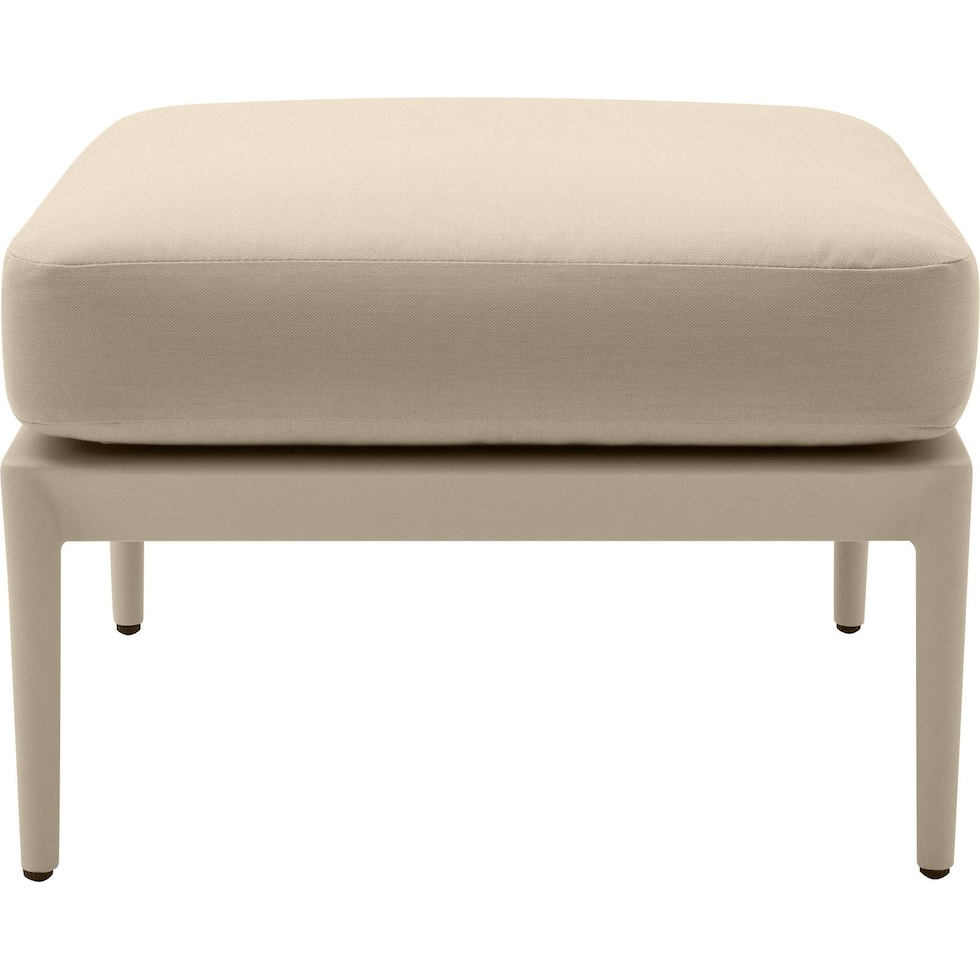 vancouver light brown outdoor ottoman   