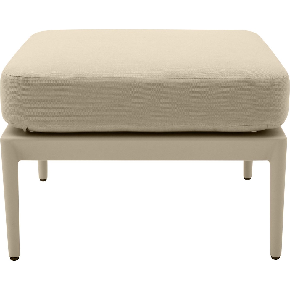 vancouver light brown outdoor ottoman   