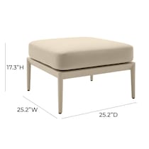 vancouver light brown outdoor ottoman   