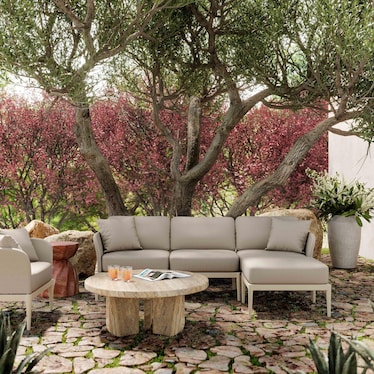 Vancouver Outdoor Ottoman - Taupe