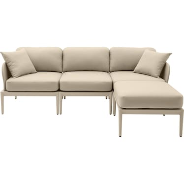 Vancouver 4-Piece Outdoor Modular Sectional - Taupe