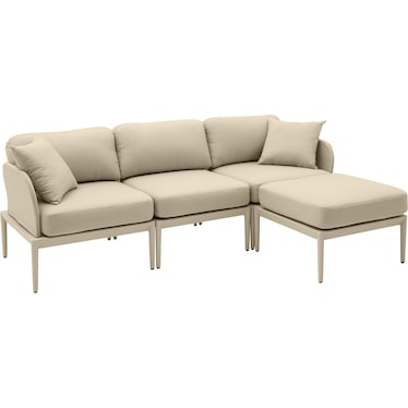 Vancouver 4-Piece Outdoor Modular Sectional - Taupe