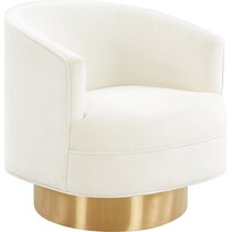 vanessa white accent chair   