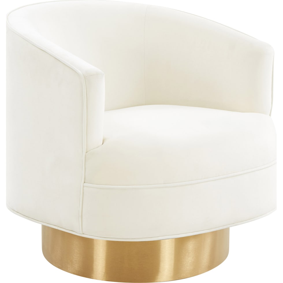 vanessa white accent chair   