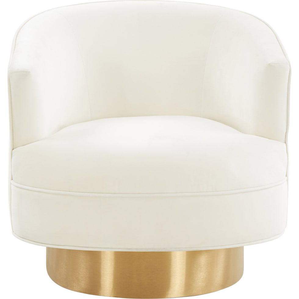 vanessa white accent chair   