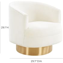 vanessa white accent chair   