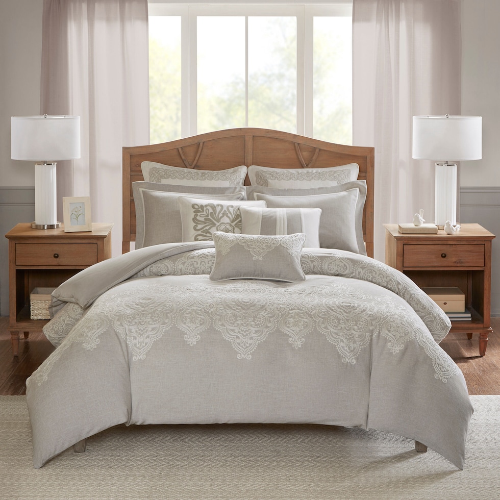 varley light brown queen bedding set   